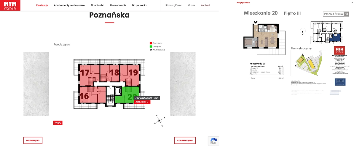 Na pierwszym     zdjęciu osoba przegląda stronę internetową firmy EKO na tablecie. Na ekranie widoczna jest sekcja aktualności.