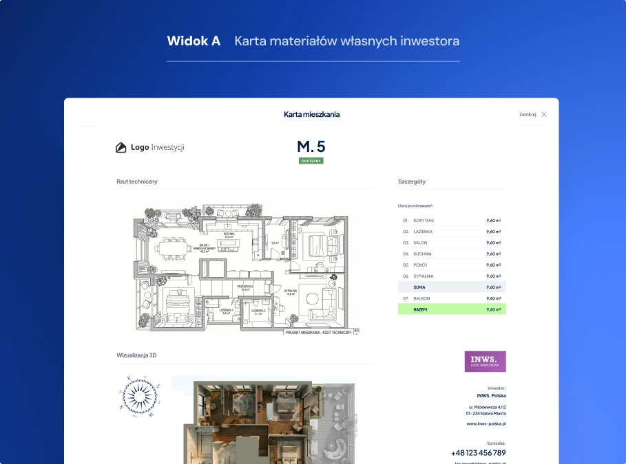 Dwa sposoby prezentacji karty lokalu